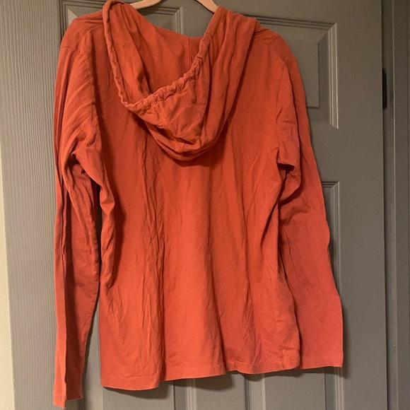 Coral Hooded Long Sleeve Top North River Outfitters Size XL Boho Hoodie - Picture 4 of 6